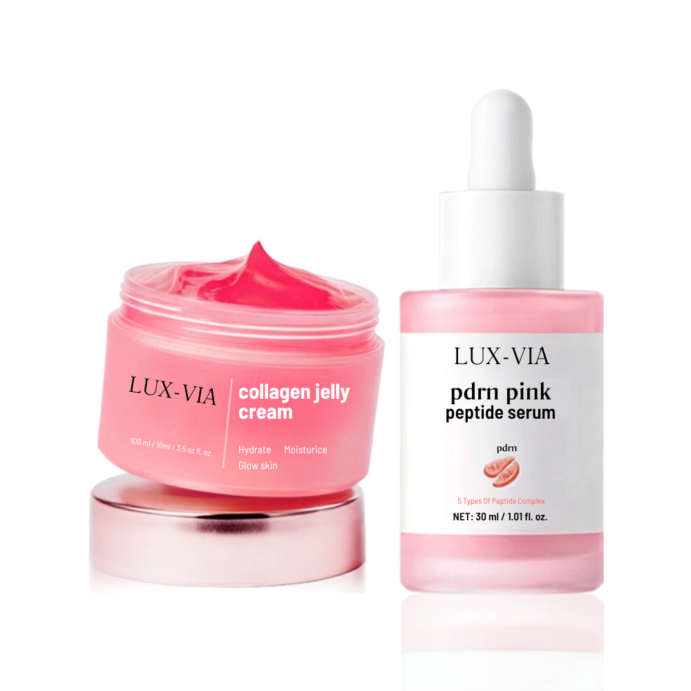 Salmon DNA PDRN Pink Peptide Serum with Collagen Jelly Cream