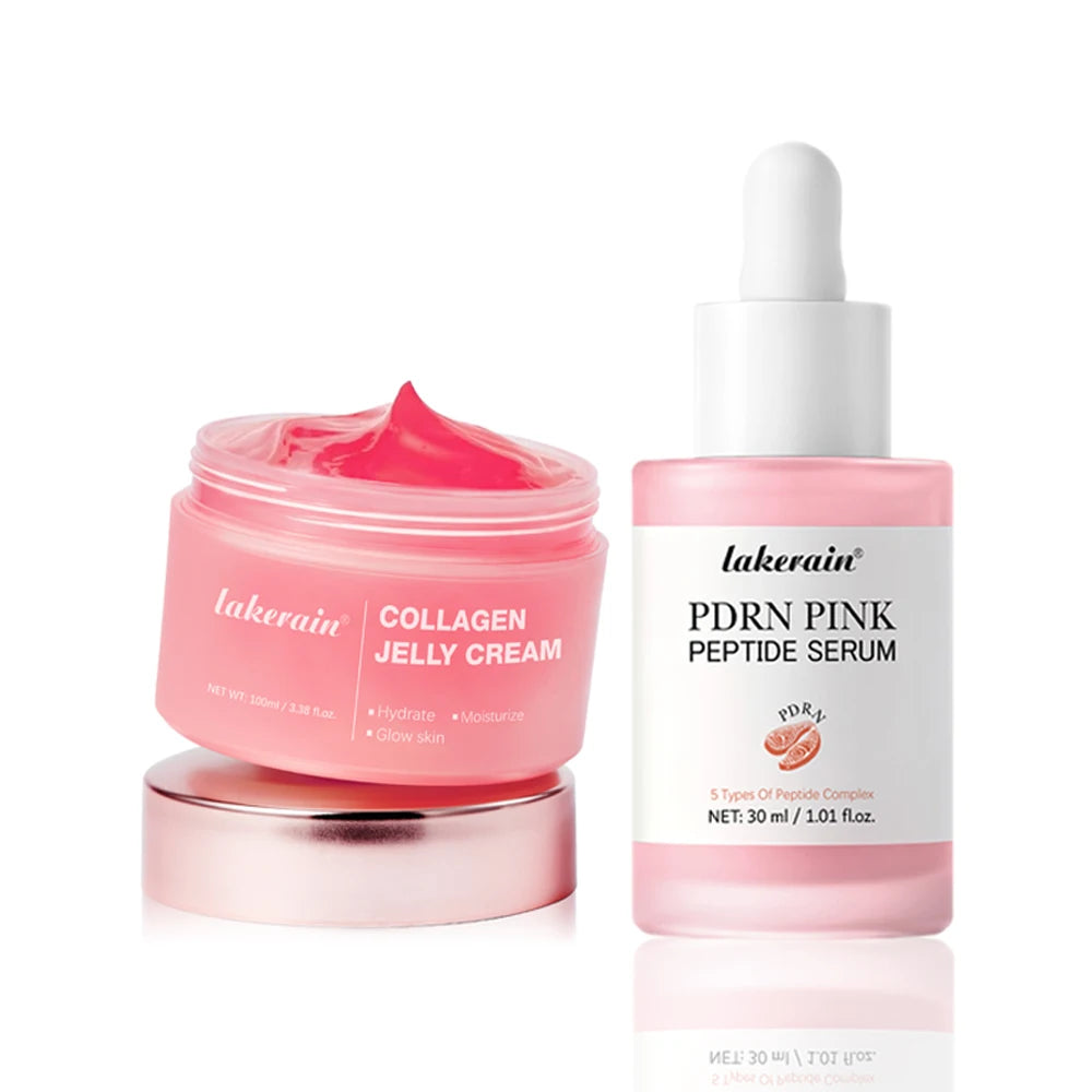 Salmon DNA PDRN Pink Peptide Serum with Collagen Jelly Cream